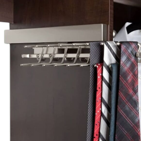 Rev-A-Shelf CTRSL-14-1 Sidelines 14” Sliding Tie Rack Satin Nickel NEW - Picture 5 of 6